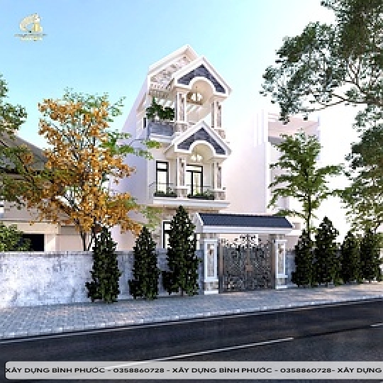 Mẫu Nhà Tấm Tân - Cổ Điển 