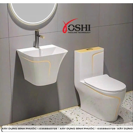 Combowc - lavabo - chậu chén