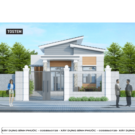 Mẫu Nhà mái lệch