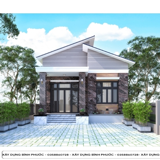 Mẫu Nhà mái lệch